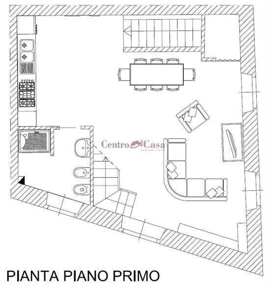 Simulazione arredi piano primo